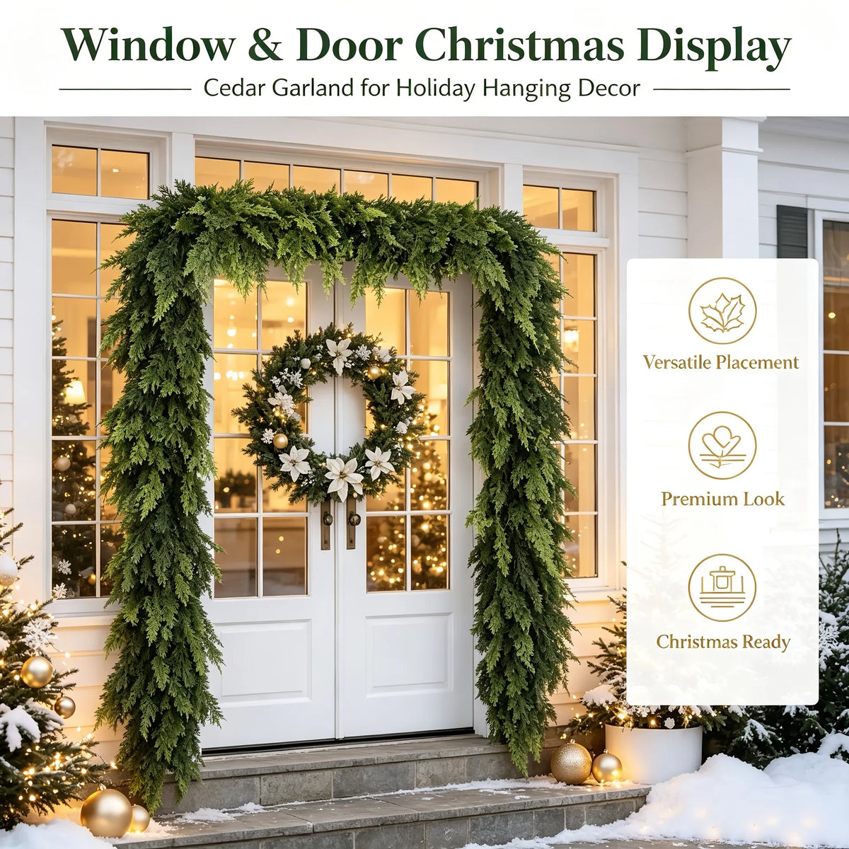 Real-Touch Cedar Christmas Garland