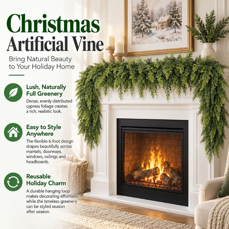Cypress Christmas Garland