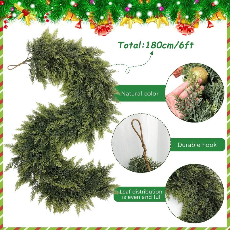 Cypress Christmas Garland
