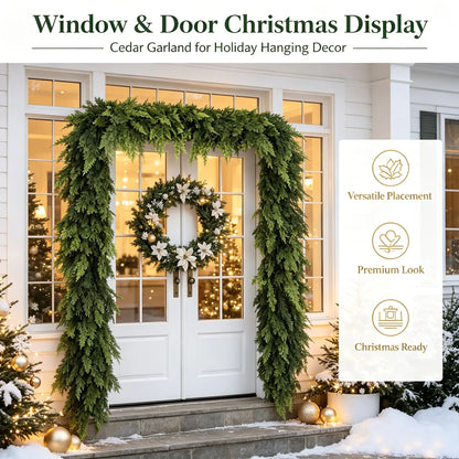 Real-Touch Cedar Christmas Garland