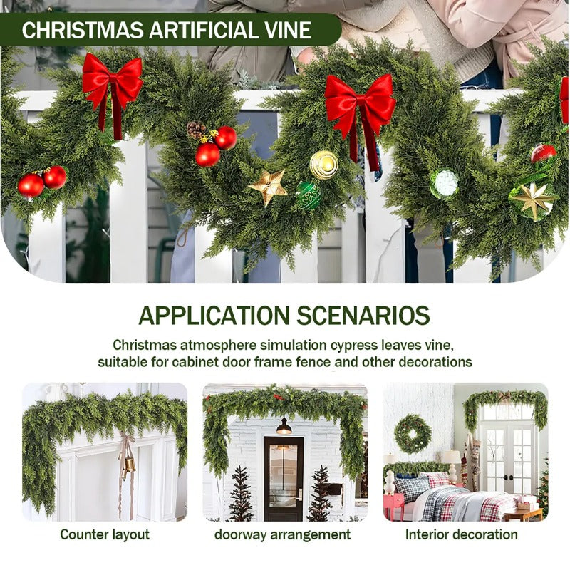 Cypress Christmas Garland