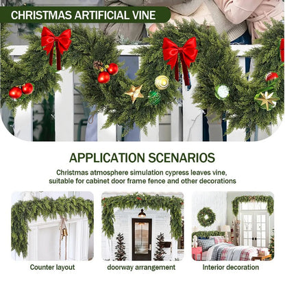Cypress Christmas Garland
